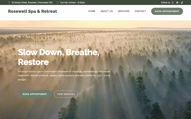 Holistic Retreat template preview