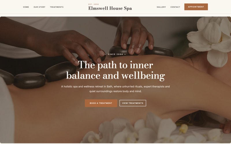 Elmswell House Spa template preview