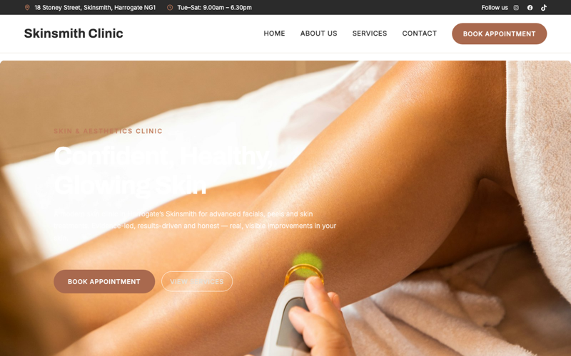 Skin Clinic template preview