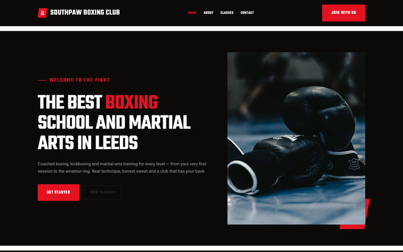 Boxing & Martial Arts Gym template preview