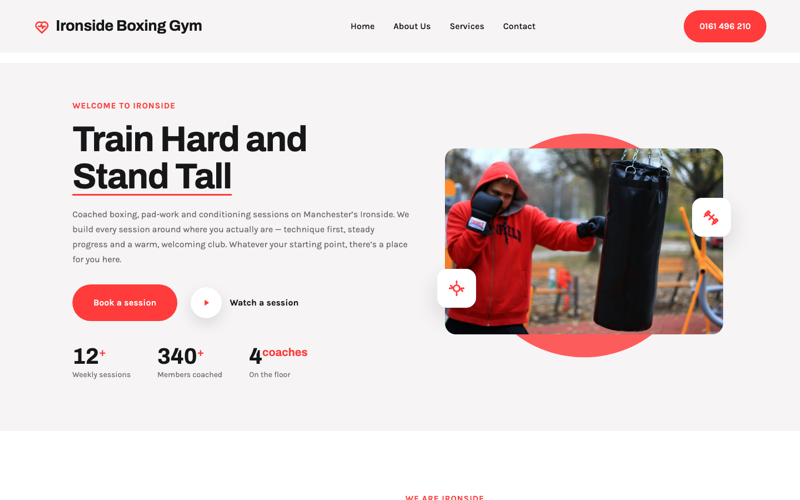 Boxing Gym template preview