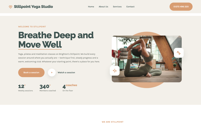 Yoga Studio template preview