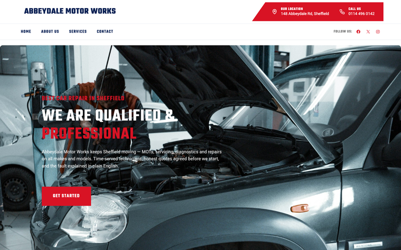 Motor Works template preview