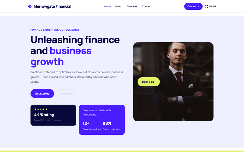 Finance & Business Consultancy template preview