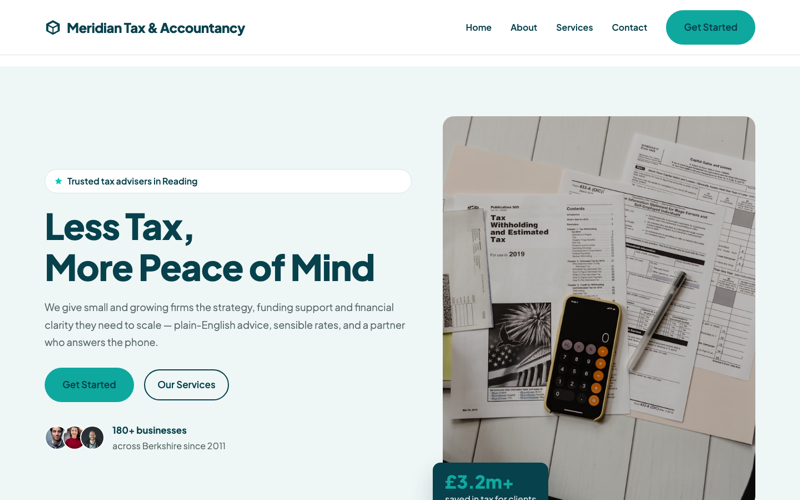 Tax & Accountancy Pro template preview