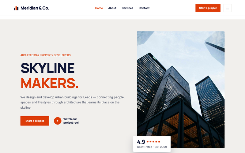 Real Estate — Urbanite (Architect) template preview