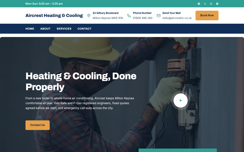 Heating & Cooling Pro template preview