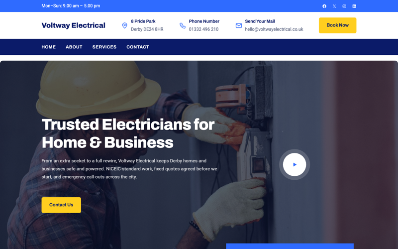 Electrician Pro template preview