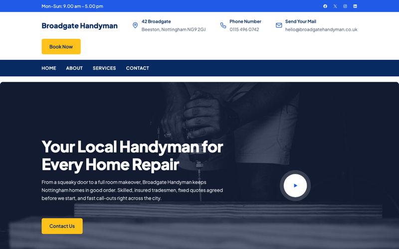 Handyman Pro template preview