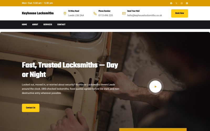 Locksmith Secure template preview