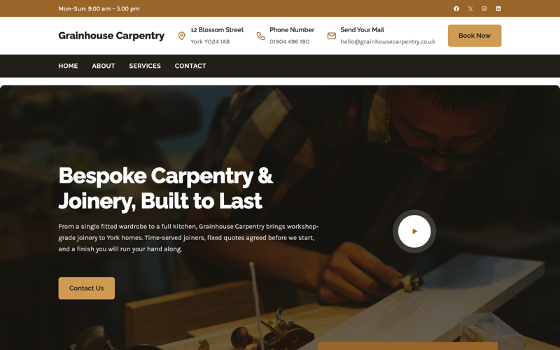 Carpenter Craft template preview