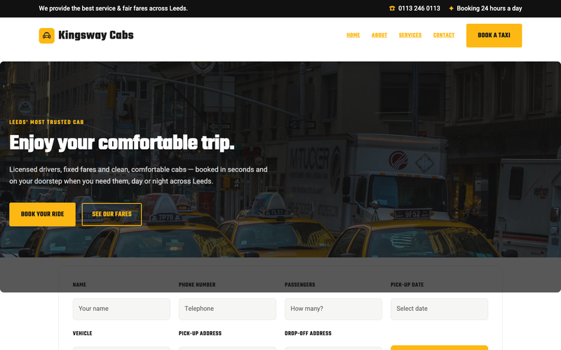 Transport — Taxico template preview