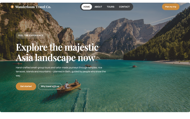 Travel — Matour Tours template preview